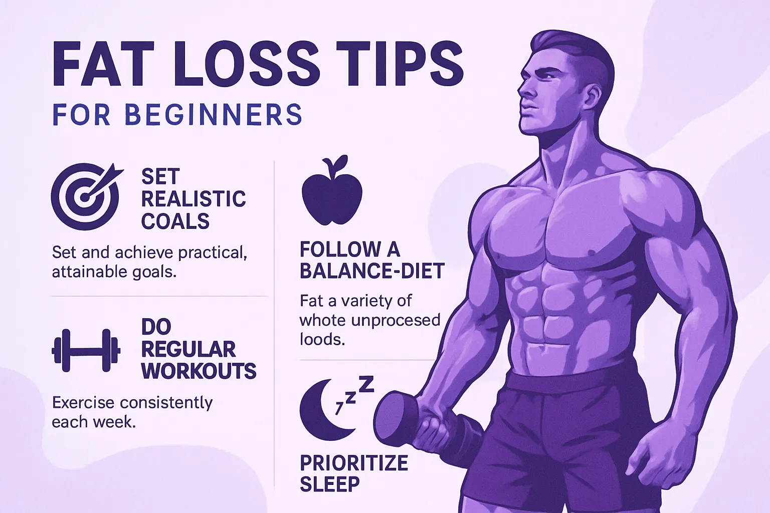 Fat Loss Tips Guide For Beginners illustration