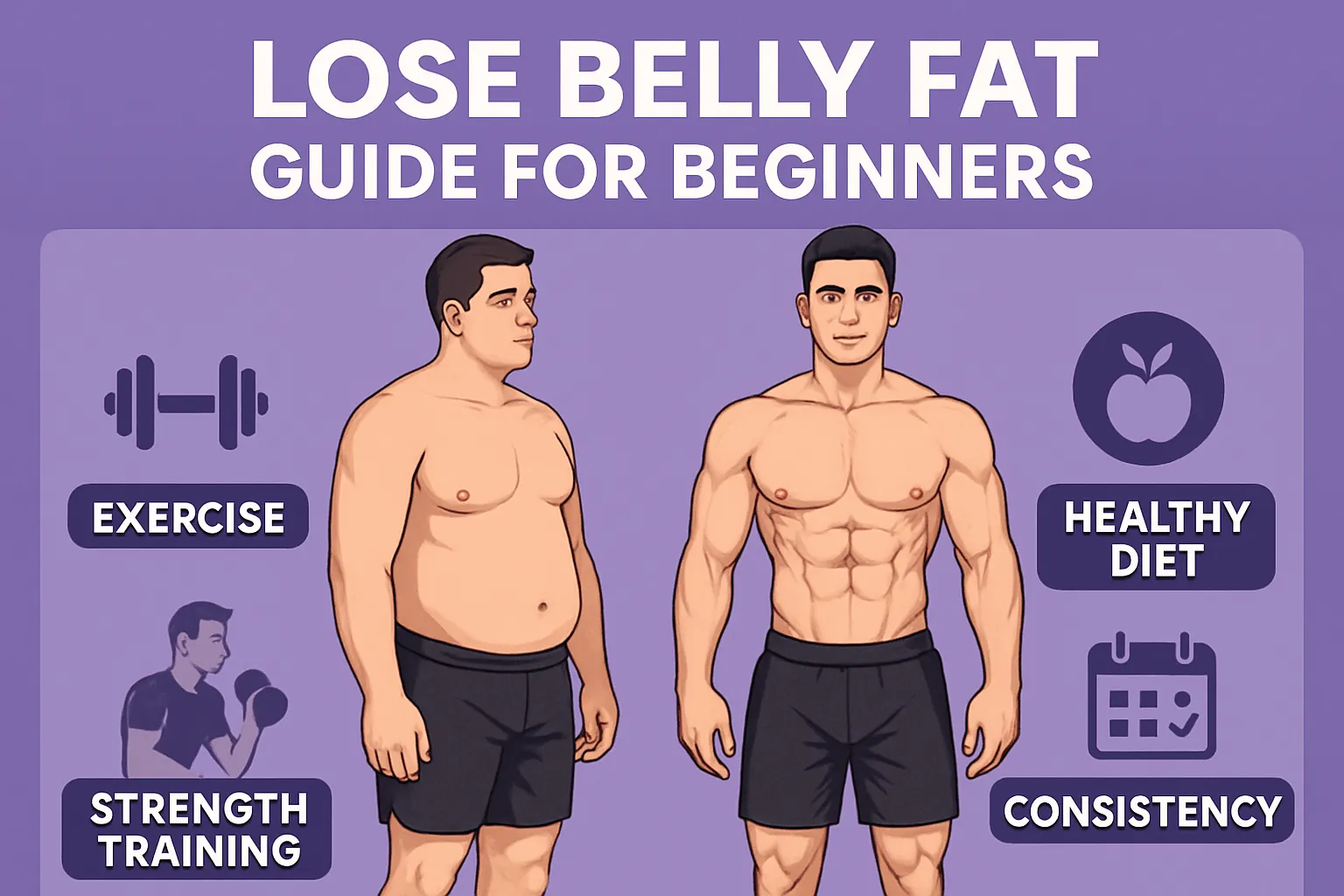 Lose Belly Fat Guide For Beginners illustration