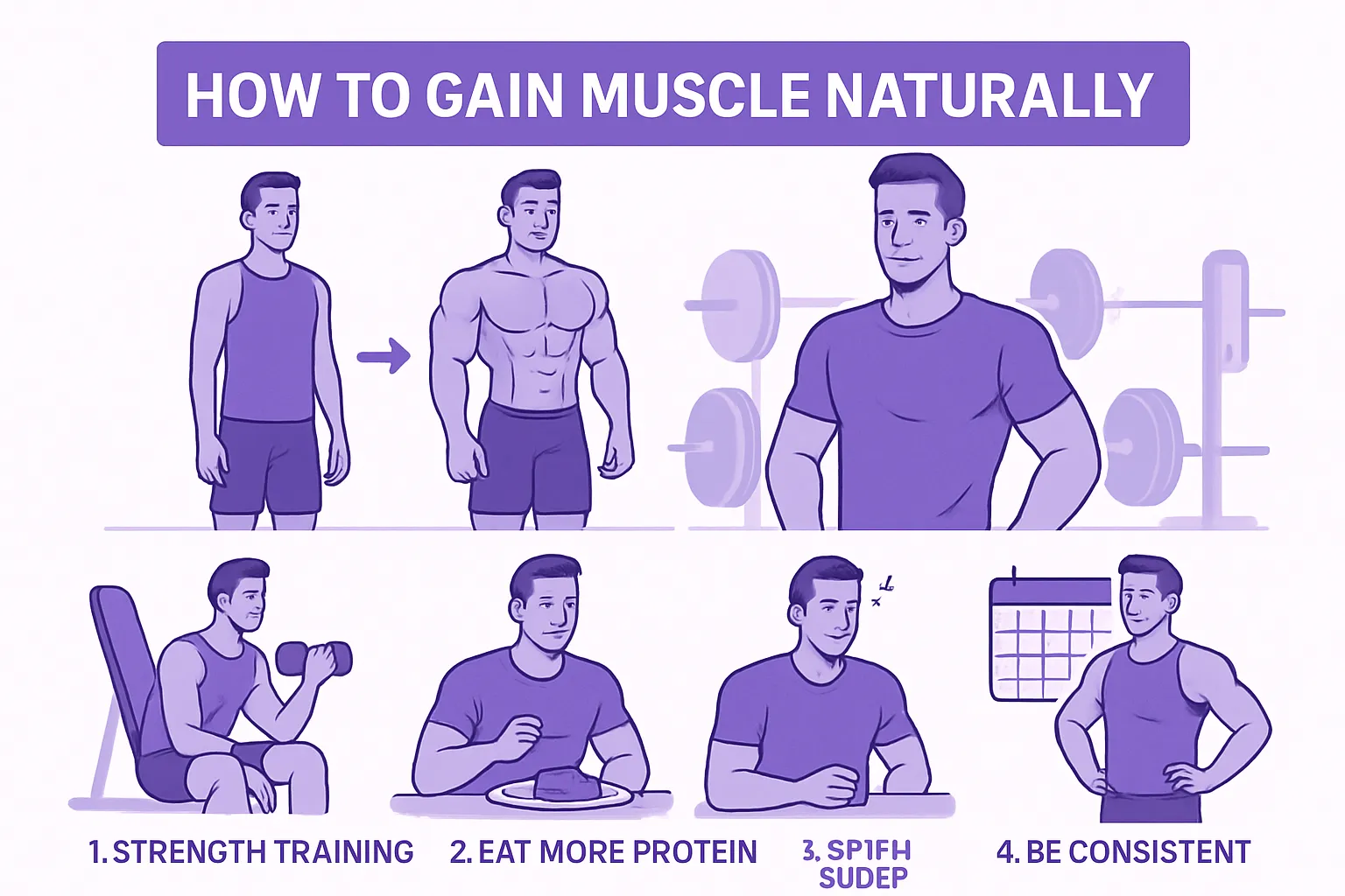 How To Gain Muscle Naturally illustration