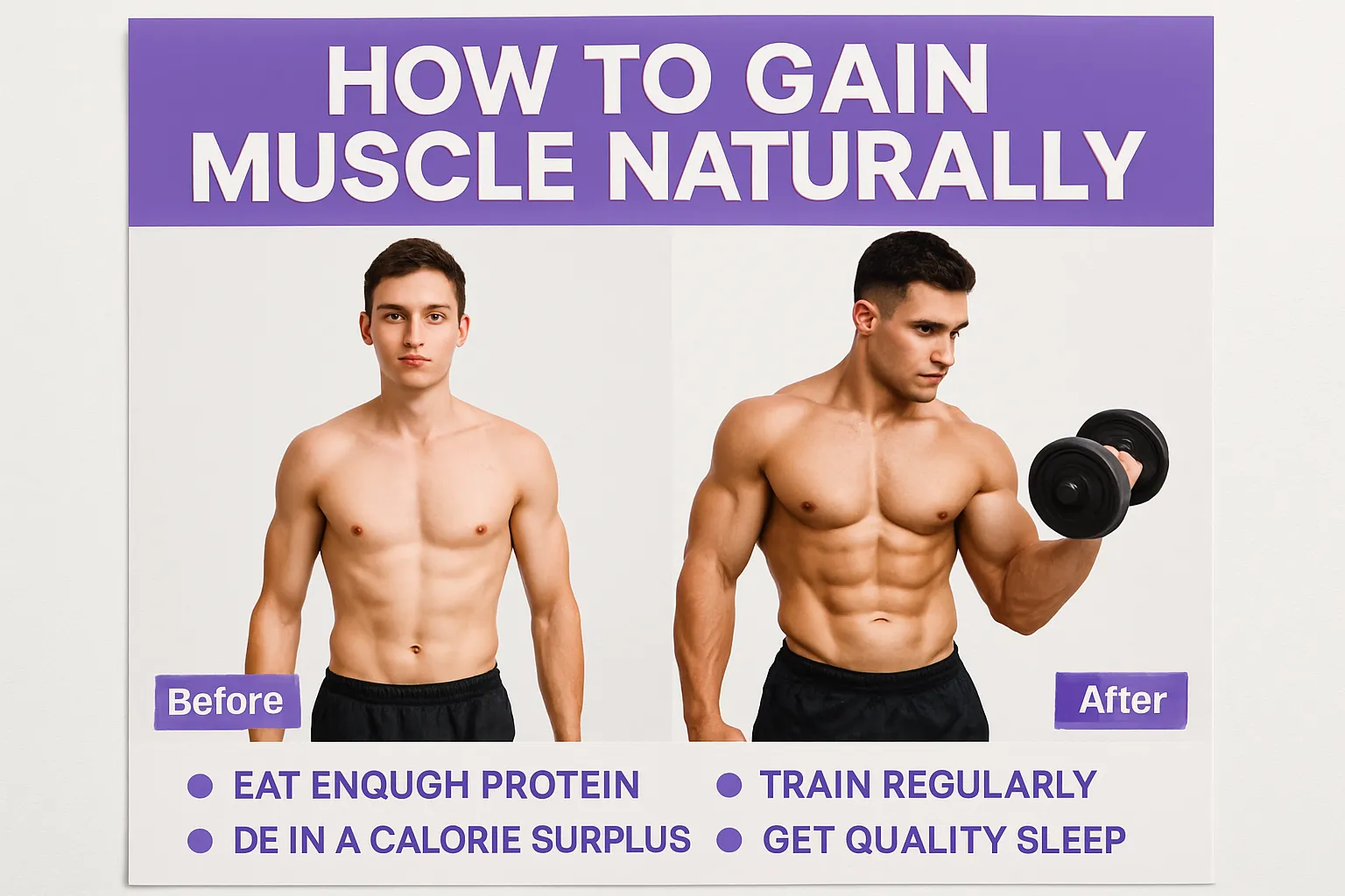 How To Gain Muscle Naturally illustration